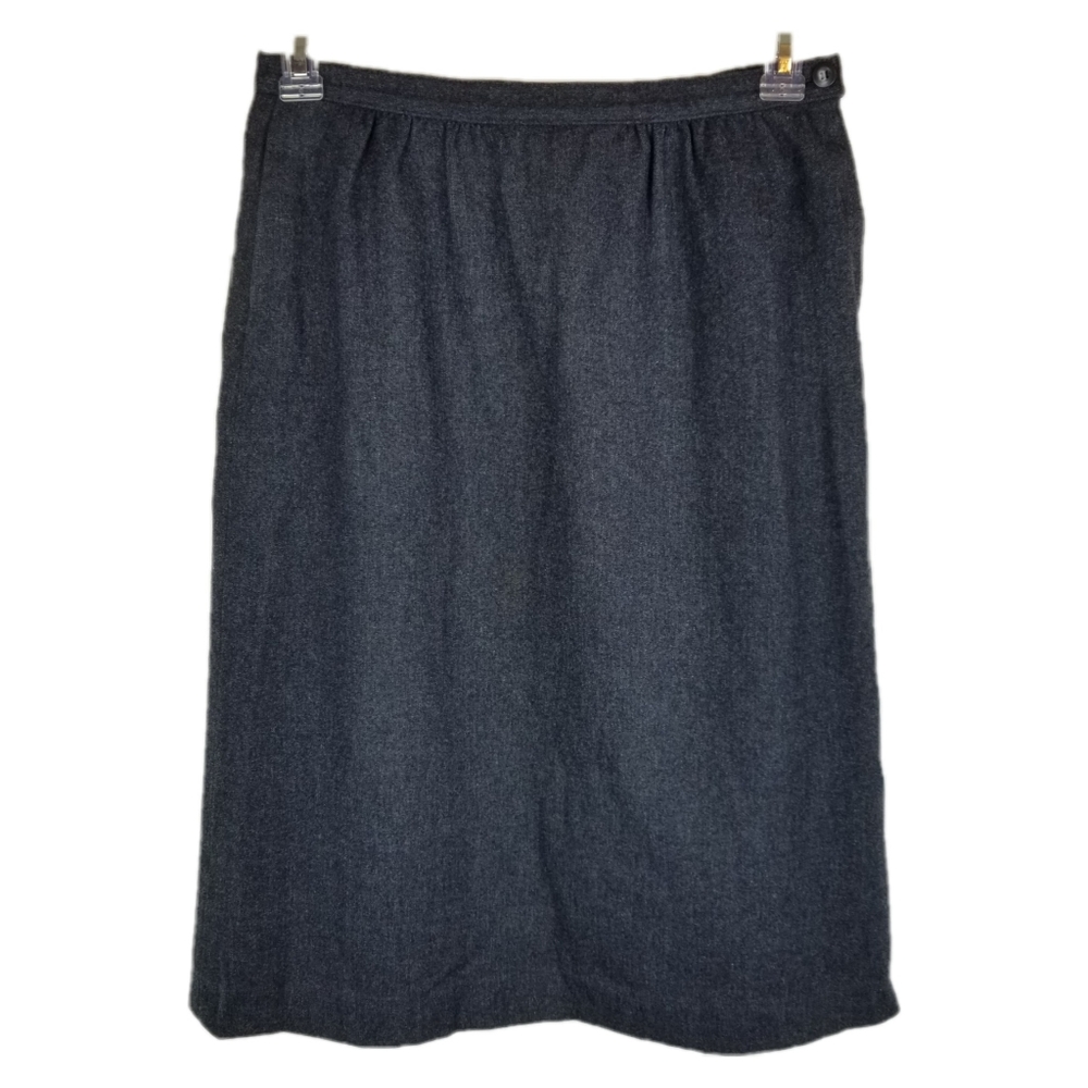Vintage 70's Pendleton Aline Black Wool Skirt